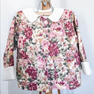 Vintage & Homemade Floral/Sherpa Jacket